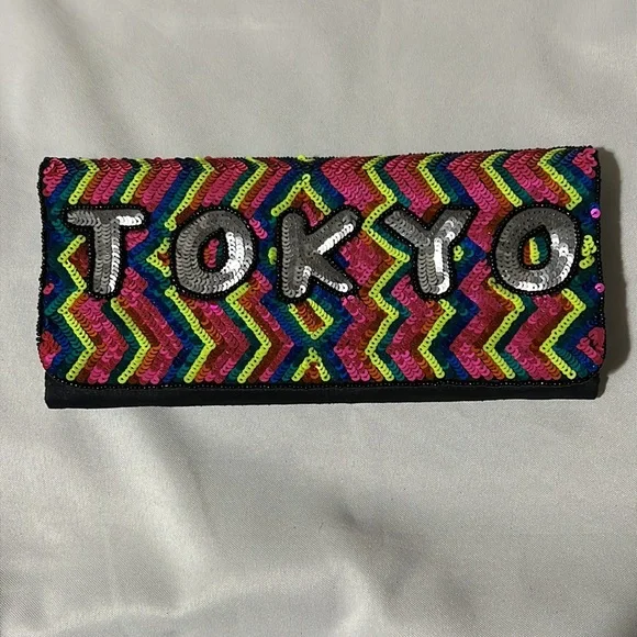 From St Xavier Tokyo Sequin Convertible Clutch, Multi - Picture 4 of 10